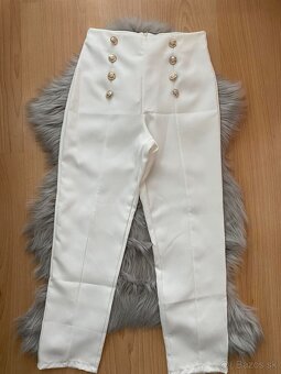 Biele elegantné nohavice - 2