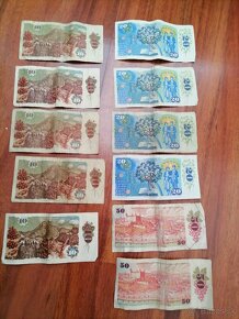 Bankovky 10, 20,50 KČS--cena 10eur/kus - 2