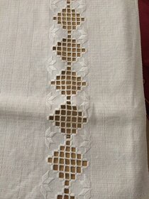 Ľanový obrus -ručná práca - 2