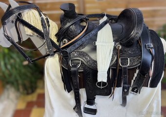 Westernový sedlový komplet 2) černý WADE - 2