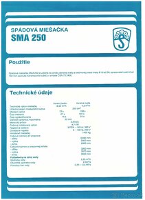 Miešačka spádová SMA 250 - 2
