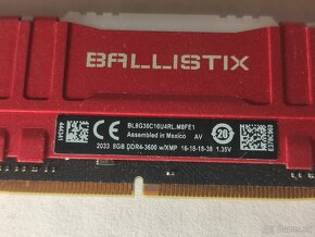 DDR4 16GB Kit 3600 CRUCIAL BALLISTIX RGB - 2