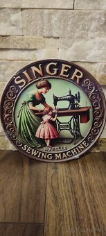 Plechová tabuľa šijací stroj Singer - 2