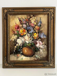 Predam obraz Olejomaľba "Kvetinové zátišie" Otmar LEDERER - 2