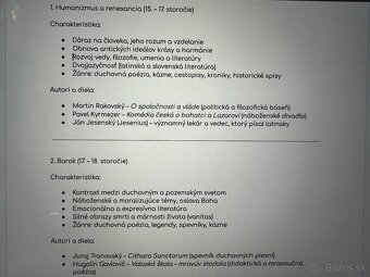 Poznámky z literatúry na maturitu + spracované povinné diela - 2