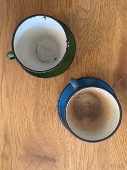 set smaltovaných hrnčekov WROCLAW 1948 - 2