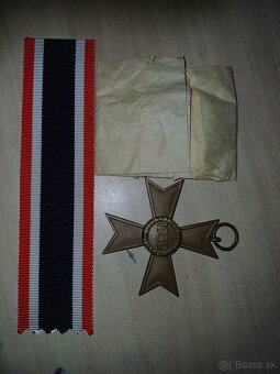 Predám original nemecký zaslúžený kriz KVK2 bez mecov - 2
