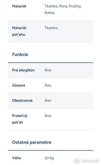 Predám matrac 2 ks Prestige sleep taštičkový 80 x 200 - 2