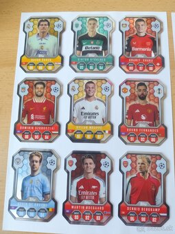 Chrome shield topps match attax 24/25 kartičky celý set 1-18 - 2