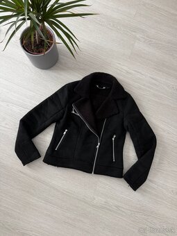 Čierna prechodná semišová bunda - 2