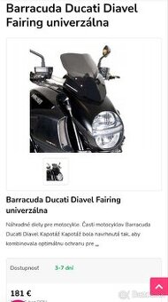 Predám štít Ducati Diavel - 2
