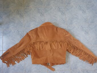 Kožená bunda so strapcami - 2