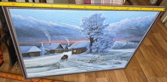 Obraz zasnežená dedina, Ukrajina - 2