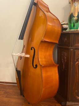 Predám celodrevený 3/4 kontrabas,ručná práca - 2