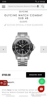 Predam automaticke hodinky Glycine - 2