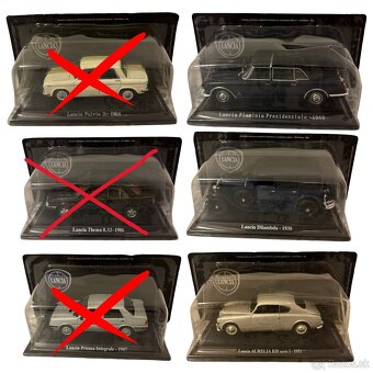 Zberateľské kovové modely Lancia v mierke 1:43 - 2