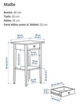 Ikea Hemnes nočný stolík - 2