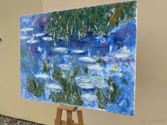 Lekná – olej na plátne, ručne maľovaný obraz 70 x 90 cm - 2