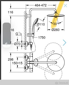 GROHE sprchový set s termostatickou hlavicou - 2