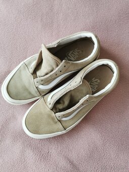Svetlobéžové Vans tenisky, koža - 2