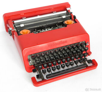 prenosný písací stroj OLIVETTI Valentine 1970te roky retro - 2