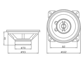 Reproduktory do auta BLOW R-100 100mm - 2