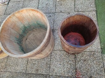 3 velke drevene kade sudy - 2