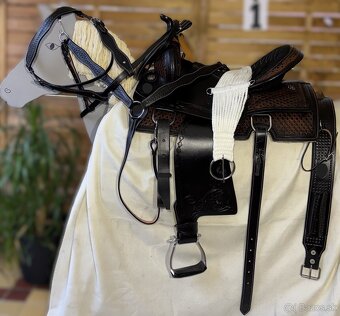 Westernový sedlový komplet 1) černý - 2
