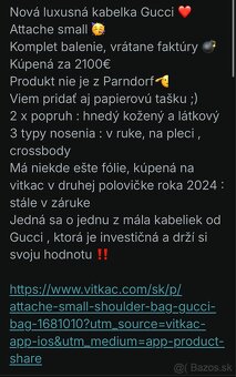 Originál nová kabelka Gucci Attaché, pc 2100€ - 2
