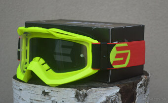 shot okuliare červeno žlté fluo s čírim sklom - 2