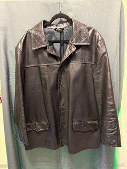 pánske kožené vintage sako - 2