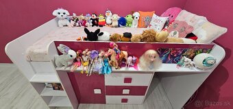 Detská dievčenská postel - zostava - 2