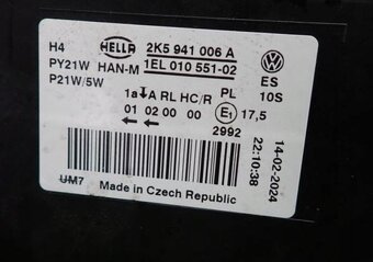 vw caddy svetlo 2010-15 - 2