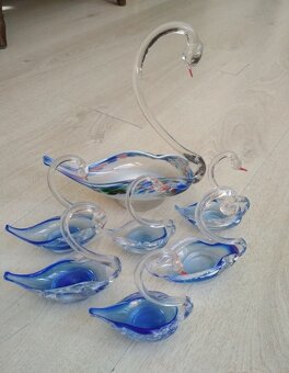 Sklenené labute 7ks Retro - 2