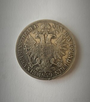 Spolkový Toliar 1859 A František Jozef I. - 2