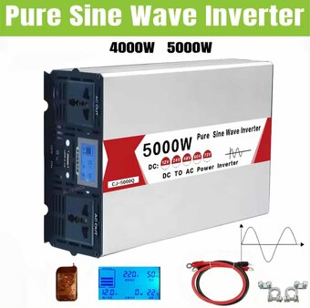 LiFePo4 72V/50Ah + DC/AC meniž 5000W - 2