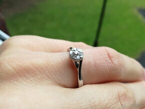 Diamantový prsteň z bieleho zlata - 2