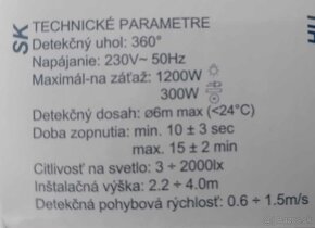 Nové pohybové senzory zápustné 360° - 2