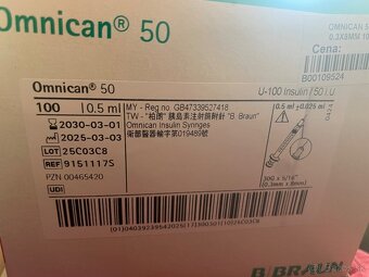 OMNICAN 50 striekačka 0.5ml s ihlou 0.3x8mm 90 ks - 2
