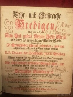 Stará vzácna nemecká kniha z r. 1733 - 2