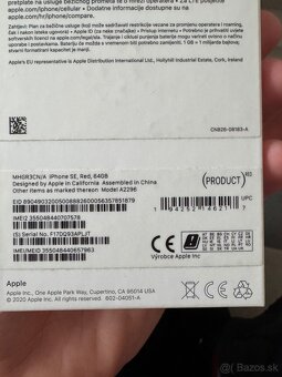 Iphone SE 3. Gen product red - červený - 2