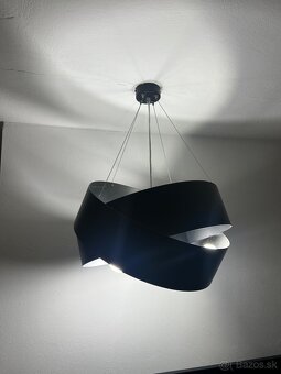 Čierne stropné svietidlo + stojaca lampa - 2
