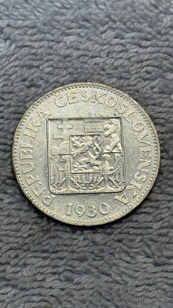 Stříbrná mince Československo – 10 Kčs 1930 (sedící postava - 2