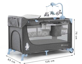 Kinderkraft joy blue cestovná postielka - 2