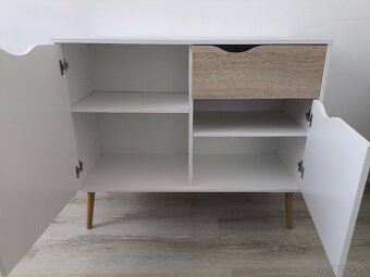 Komoda biela/dub - 2