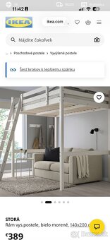 Vyvýšená posteľ- čierna - 2