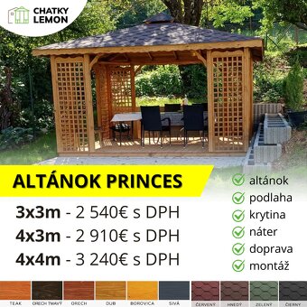 Kvalitný záhradný altánok na komplet od 2480€ - 2
