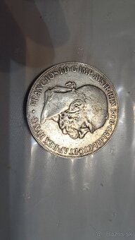 strieborná minca rakúsko-uhorsko 5korona Franc Jozef - 2
