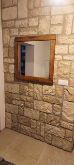 Predám LED zrkadlo v dubovom ráme - 2