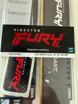 Kingston FURY Beast/ DDR5/ 32GB/ 6000MHz/ CL40/2x16GB - 2